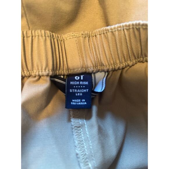 NWOT Land's End Women's Khaki Pants Elastic Waist Poly/Cotton Blend Size 6Tall - Picture 4 of 6